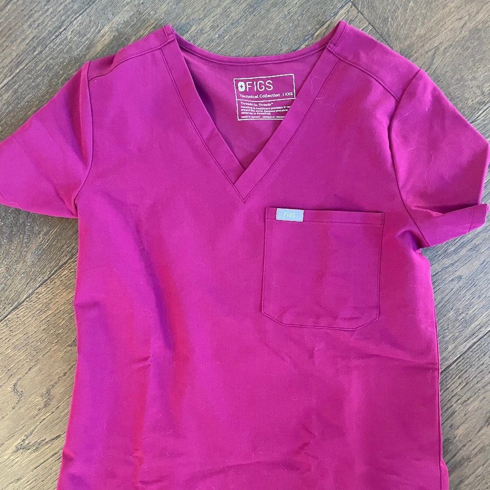 SOLD - Catarina 1 pocket top - Dark Magenta - XXS